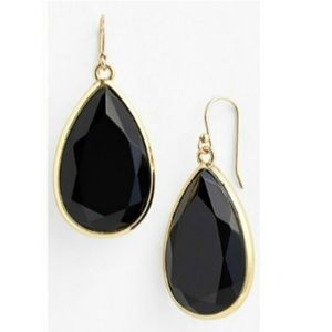 Kate Spade Black Tear Drop earrings